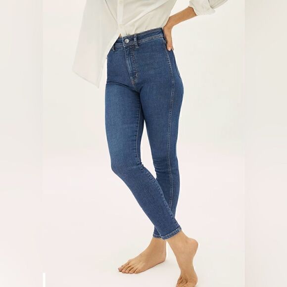 NWOT Everlane The Way-High® Clean Front Skinny in Jean Vintage Blue Size 28 - Picture 1 of 12